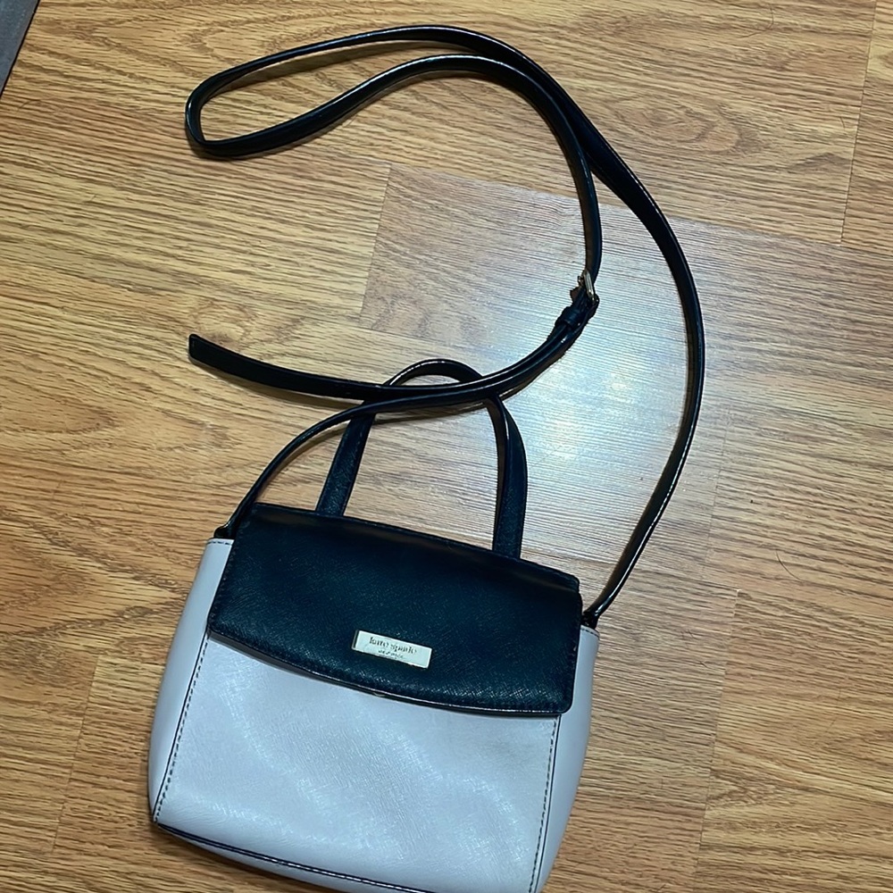 Kate Spade Small Crossbody Bag Pink and Black Leather